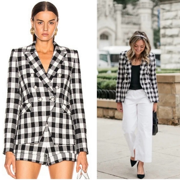 Veronica Beard Miller Dickey Checker Jacket Blazer Emily in Paris Size 8 - Picture 3 of 11